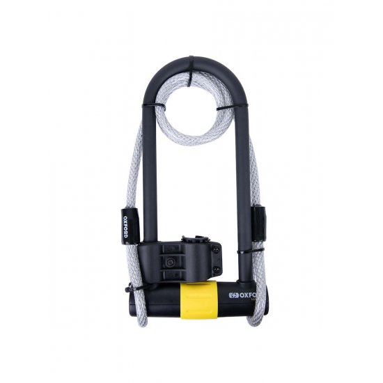 Oxford Magnum Duo U-Lock with Bracket & Cable at JTS Biker Clothing